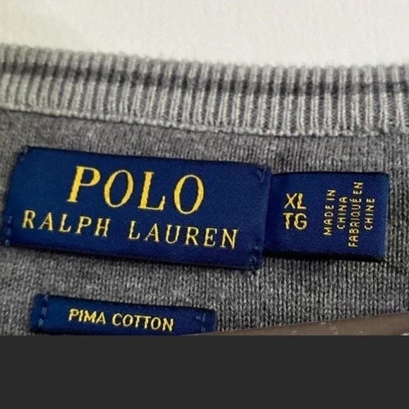 Polo Ralph Lauren Grey Crewneck sweatshirt size Xl - Picture 2 of 2